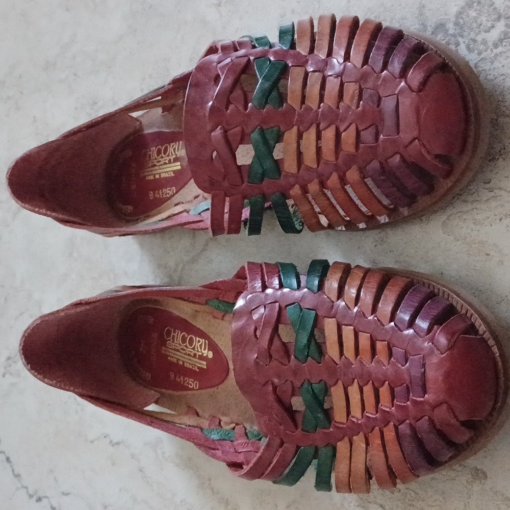 Vintage Leather Huaraches by Chicory Sport - 7M - Picture 4 of 8